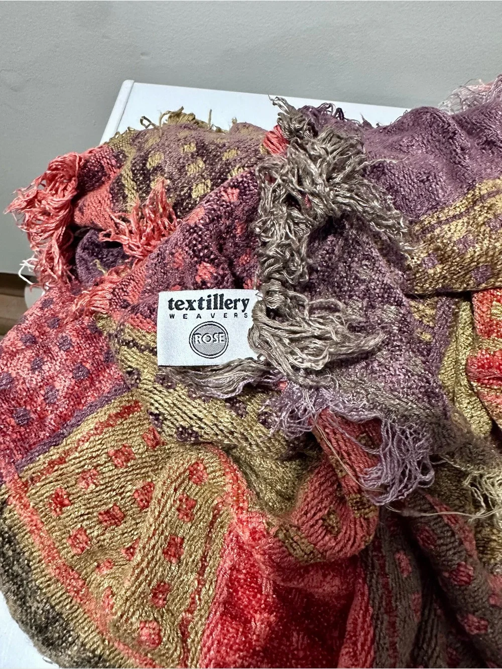 Textillery Weavers Multicolor Fringe Decorative Throw Blanket